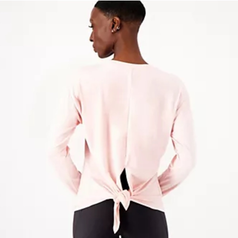 Addison Bay Pink Tie Back Long Sleeve Size L